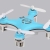 BlueBeach Mini Quadrocopter CX10 4x4cm 4 Kanal 2,4GHz 3D Ufo Drohne Gyro (Blau) - 5