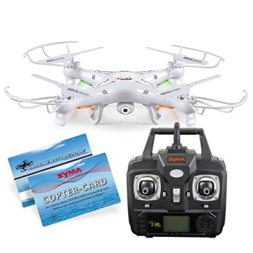 SYMA X5C Quadrocopter Drohne Weiß 2,4Ghz mit HD Kamera 3D Fernbedienung + Ersatzakku - 1